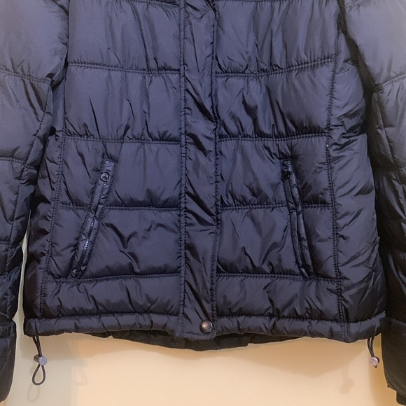 American Eagle Outfitters | Black Quilted Zip Snap Missing Hood Puffer Jacket L - Picture 4 of 17
